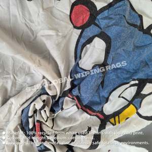 Trapos de algodón para pre-limpieza, económicos, blancos, de camiseta estampada, paños de limpieza de algodón blanco, 1 lb - Product Image 4