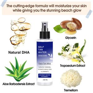 Spray de agua natural orgánico <span class=keywords><strong>para</strong></span> bronceado corporal, espray facial <span class=keywords><strong>autobronceador</strong></span> - Product Image 2