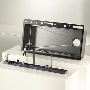 100cm 대형 현대 중국 럭셔리 다기능 304 스테인레스 스틸 스마트 폭포 단일 그릇 주방 싱크 - Product Image 4