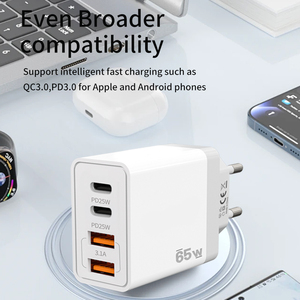 Meilleure vente Charge rapide 65W double type C-Type C Chargeur mural 2 ports de charge USB-A Chargeur de téléphone pour <span class=keywords><strong>Iphone</strong></span> pour <span class=keywords><strong>Huawei</strong></span> - Product Image 6