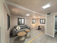 Casa Prefabricada de Acero Expandible Bi-Wing con Terraza, Casa Contenedor Plegable de 20 pies/40 pies, Villa Resort con Terraza Exterior