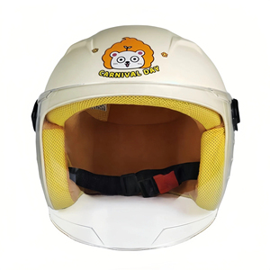 Hight Unisex <span class=keywords><strong>Pc</strong></span> 3/4 Casco facial Tamaño libre Cascos de motocicleta de media cara con Cute Factory Kids <span class=keywords><strong>Crash</strong></span> Abs Head Guard - Product Image 6