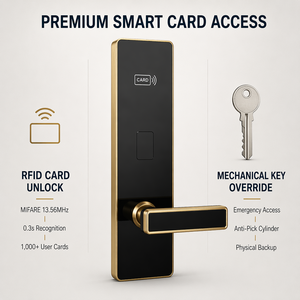 ระบบล็อคประตูโรงแรม RFID Pro USB V9 V10 สแตนเลสสตีล ระบบอัจฉริยะ ซอฟต์แวร์ SDK ฟรี บัตรอิเล็กทรอนิกส์ PRF511 ชุดอุปกรณ์ล็อคโรงแรม - Product Image 4