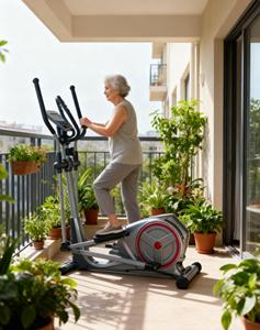 Petit appareil de fitness à domicile, machine <span class=keywords><strong>elliptique</strong></span> à commande magnétique électrique, ultra-silencieuse, écran LCD, acier, perte de poids, vente en gros transfrontalière - Product Image 4