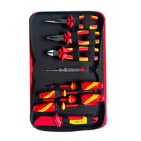 Juego de 8 destornilladores aislados VDE, kit de cortadores de cables, herramientas manuales de seguridad de 1000 voltios, venta al por mayor