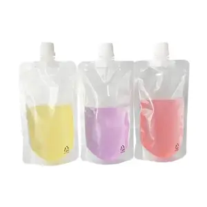 Custom Printing Juice Milk Drinks Liquid Packaging Stand Up Spout Pouch