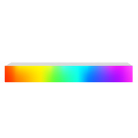 Barre lumineuse LED RGB rectangulaire, synchronisation musicale, télécommande, lumière ambiante pour bureau, montage mural, salle de jeu, rétroéclairage TV, CE RoHS