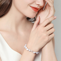 Jndtintin — Bracelet en argent Sterling 925 pour femmes, bijoux plaqué or 14K, perle Baroque de culture irrégulière faite à la main