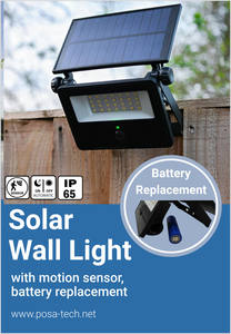 Ngoài trời không thấm nước gấp di động độ sáng cao pin có thể thay thế LED năng lượng mặt trời đèn lũ với cảm biến chuyển động - Product Image 6