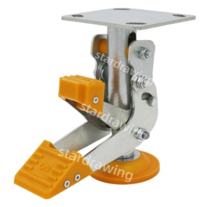 S-S 4 5 6 8 Zoll Lenkrollen für Bodenwagen mit Verriegelung - Product Image 1