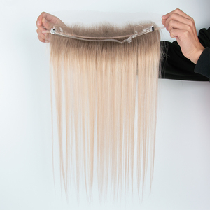 Topper de cabello humano europeo de alta calidad para la línea del cabello frontal, cabello Remy, balayage rubio, para la línea del cabello frontal que se recede. - Product Image 5