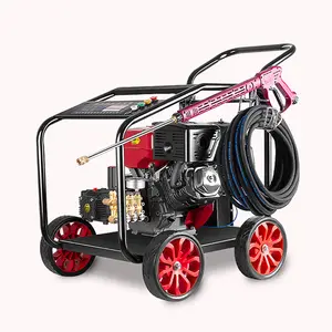 Commercial 4000psi Diesel Engine Cold Water High Pressure Jet Power Washer Cleaners Cleaning Machine With Wheels