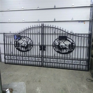 Conceptions <span class=keywords><strong>de</strong></span> petite porte principale en fer forgé Offre Spéciale Portails en acier bon marché Portail en fer forgé galvanisé à chaud - Product Image 4