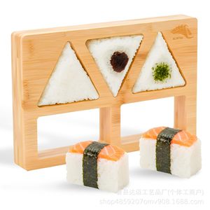 Bamboo Rice Ball <b>Mold</b> Triangle Shape For Sushi And Bento Making Tool - Product Image 3