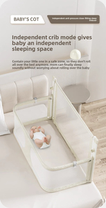 Barandilla de Cama Plegable 3 en 1 para Bebés, Altura Ajustable, Protección Anticaídas, Barrera Lateral para Recién Nacidos y Niños Pequeños - Product Image 5