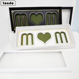 Tondo 2022 New Develop Folded Luxury Clear Rectangle flower Paper Box I Love You MOM Flower Boxes