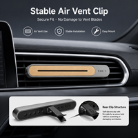 Diffuseur d'arômes mécanique de luxe pour véhicule, support multi-trous en alliage pour grille d'aération de voiture, conteneur vide rechargeable, vente en gros