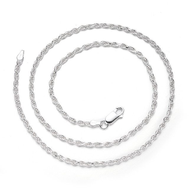 New Model Direct Sales Jewelry Cubic Zircon Italian Gold Plated Rope Link Chains 925 Silver Necklace for Men
