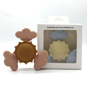 Mới đến Silicone phim hoạt hình lo lắng cứu trợ tốc độ cao Fidget <span class=keywords><strong>Spinner</strong></span> ngón tay con quay hồi chuyển cảm giác Teether đồ chơi - Product Image 1