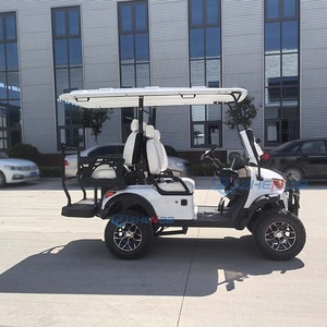 Venta al por mayor de carritos de golf eléctricos de 4 asientos, mini vehículos eléctricos blancos para carga. - Product Image 2