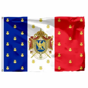 Kustom bendera pasukan asing Prancis 5x3 kaki tentara Prancis 90x150cm bendera gratis desain iklan luar ruangan spanduk dekorasi olahraga pesta