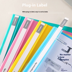 Clip de reliure transfrontalière à étiquette complète PP Dossier de fichiers de documents simple perforé à feuilles mobiles pour les rapports - Product Image 2