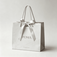 Bolsa de Papel de Compras de Marca de Lujo con Logotipo Personalizado, para Cosméticos, Ropa, Zapatos, Regalos, Bolsa de Boutique con Asa de Listón