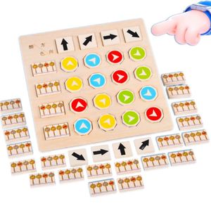 Wooden Children's Early Education Matching <b>Puzzle</b> Cognitive Color Direction Parent-Child Interactive Educational Toys - Product Image 2