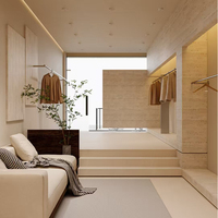 Panneau mural flexible en pierre MIGLIORE pour la décoration de la maison, carrelage en porcelaine flexible, feuille de carrelage en cube, panneau mural en travertin