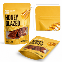 Sachets et pochettes refermables personnalisés, résistants à l'humidité, pour l'emballage alimentaire (viande séchée, bâtonnets de miel) - 500 pièces