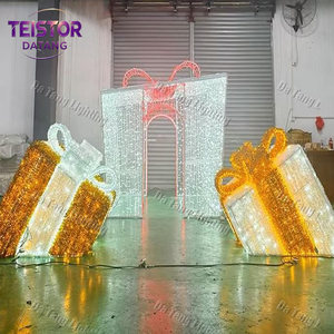 Arco de Luz LED Gigante con Diseño de Caja de Regalo para Exhibición de Fotos Navideñas en Plazas - Product Image 5