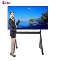 Tableau blanc interactif électronique Ikinor tout-en-un 86 pouces 4K tactile intelligent avec verre anti-reflet, garantie 1 an pour l'éducation