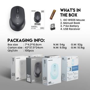 <span class=keywords><strong>Fantech</strong></span> Go W606เมาส์ไร้<span class=keywords><strong>สาย</strong></span>สำหรับสำนักงาน, เมาส์น้ำหนักเบาเมาส์สีขาวคอมพิวเตอร์ - Product Image 4