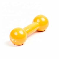 Haltère en fonte Qimeng avec revêtement en caoutchouc - Logo personnalisé, poignées colorées, équipement de fitness pour le corps, durable, poignée confortable
