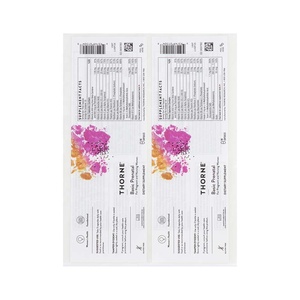 Étiquettes personnalisées en vinyle imperméable pour bouteilles de compléments alimentaires avec informations nutritionnelles et code-barres pour l'emballage de vitamines, utilisation en supermarché - Product Image 2