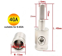 Réducteur de calibre de câble pour haut-parleur de voiture 0GA 4GA 8GA, adaptateur d'entrée audio pour amplificateur, borne de connexion en laiton pour amplificateur
