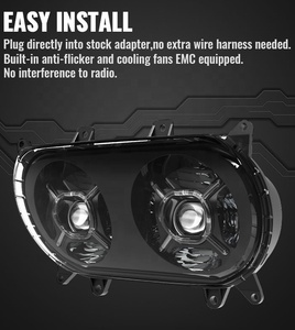 Faro Delantero LED de Doble Haz, Luz Blanca Natural, para <span class=keywords><strong>Harley</strong></span> <span class=keywords><strong>Davidson</strong></span> Road Glide <span class=keywords><strong>2015</strong></span>-2025, 5 3/4', Accesorios de Iluminación Modernos para <span class=keywords><strong>Harley</strong></span> - Product Image 4