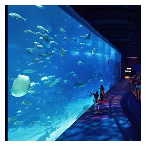 Grand aquarium acrylique personnalisé 50-700mm, aquarium public, musée marin