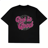 Design personnalisé « Dieu est bon » chrétien avec strass pour transfert thermique sur T-shirt