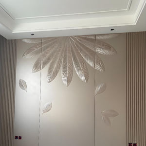 Hochwertige Struktur für moderne Innenräume 3D-Hintergrundwand Hochwertige geschnitzte Leder wand paneele - Product Image 4