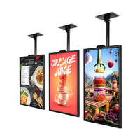 Layar LCD dapat dibaca sinar matahari 55/65 inci, monitor tanda Digital 4K toko ritel iklan semi-outdoor gantung