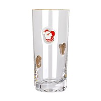 Verre à eau en cristal de Noël en forme de fleur de dessin animé en or stéréo 3D personnalisé