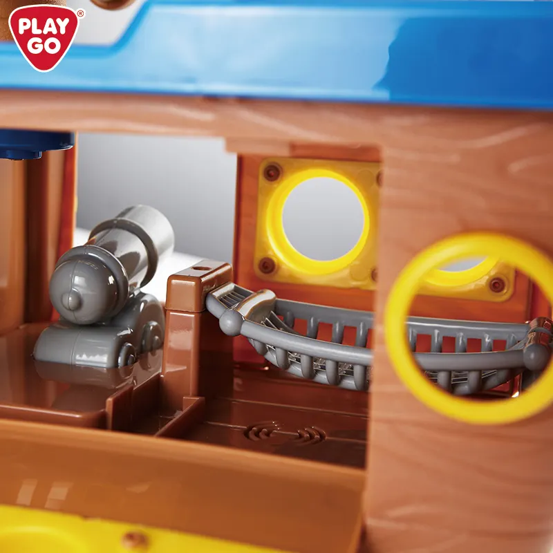 Playgo PIRATE SHIP ADVENTUREユニセックスプラスチック子供用海賊船おもちゃセット