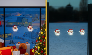 Lumières solaires romantiques du père noël d'intérieur/extérieur avec ventouse nouvelles lumières de fenêtre décoratives de jardin lumières de Simulation solaires - Product Image 3