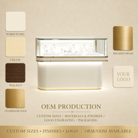 Vitrine d'îlot moderne de luxe à LED, écologique et durable, pour salles de présentation de bijoux haut de gamme, couleurs personnalisables