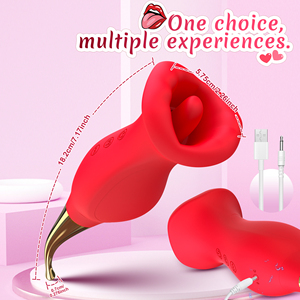 Vibrateur point G Ayiyun Rabbit pour femmes, jouet sexuel pour adultes avec 10 modes de léchage, stimulateur en silicone rose, outils de plaisir sexuel - Product Image 2