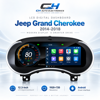 Untuk Jeep Grand Cherokee 2014-2018 LCD Digital Dashboard 12,3 Inci, Panel Instrumen, Carplay, Android Auto, Speedometer