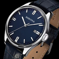 Correa de Reloj de Cuero de Lujo de Calidad, Relojes Mecánicos de Cuarzo con Cronógrafo, Relojes Personalizados con Logotipo de Marca