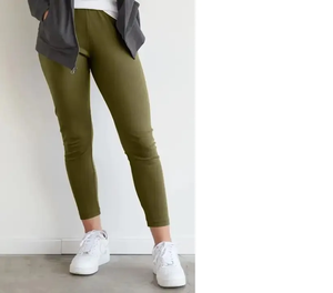 กางเกงเลกกิ้งผ้าฝ้ายออร์แกนิค 100% สำหรับผู้หญิง รับสกรีนโลโก้ กางเกงโยคะเอวสูงไร้ตะเข็บ ยกกระชับสะโพก ชุดเลกกิ้งออกกำลังกาย - Product Image 5