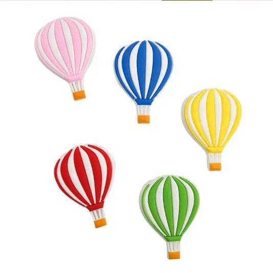 High quality popular custom creative cartoon hot air balloon soft pvc fridge magnet die cut pvc magnets